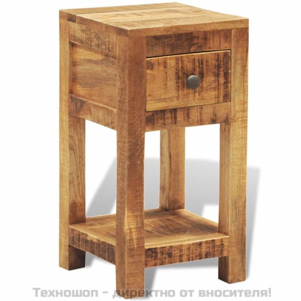 Нощно шкафче/маса с 1 чекмедже, масивно мангово дърво