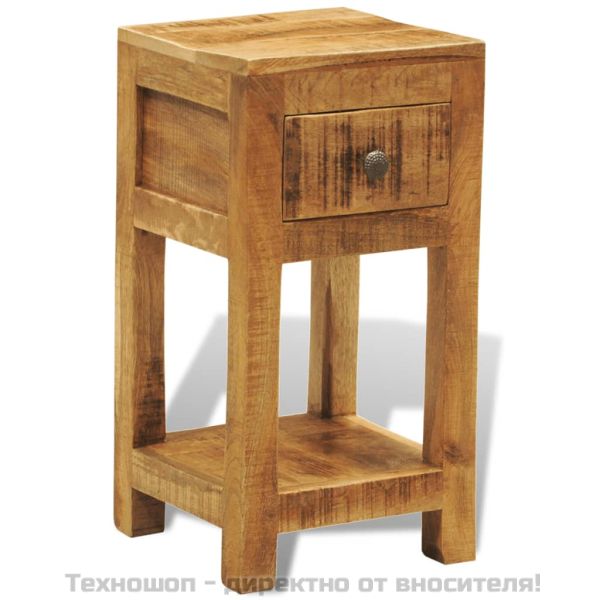 Нощно шкафче/маса с 1 чекмедже, масивно мангово дърво