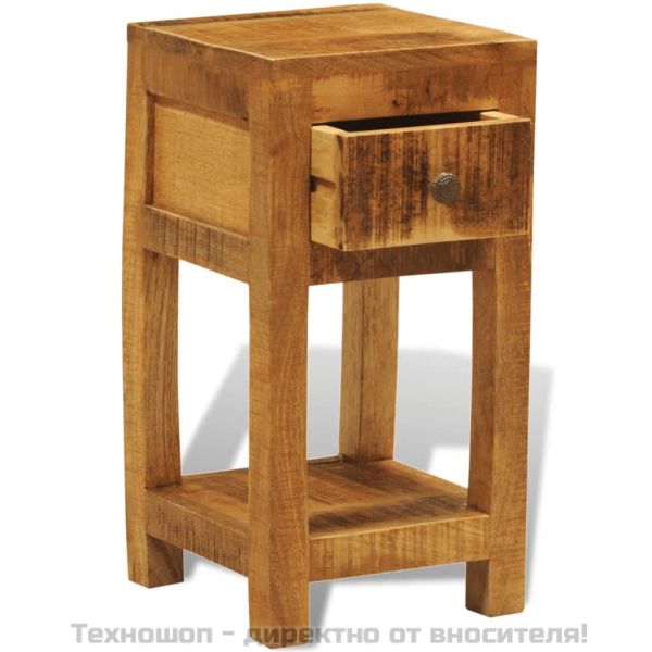 Нощно шкафче/маса с 1 чекмедже, масивно мангово дърво