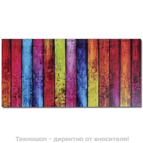 Маса за кафе със стъклен плот с дъга принт