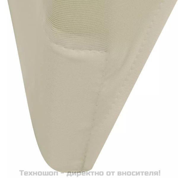 Еластични калъфи за столове, кремави – 6 броя