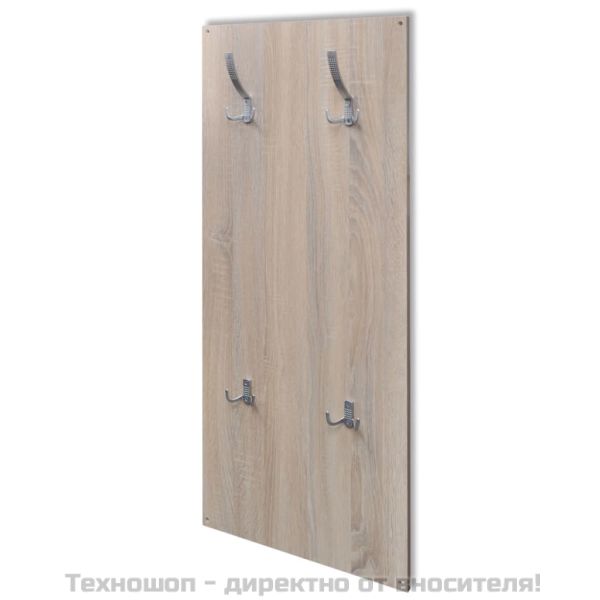 3-в-1 комплект дървен шкаф за обувки, дъб и бяло