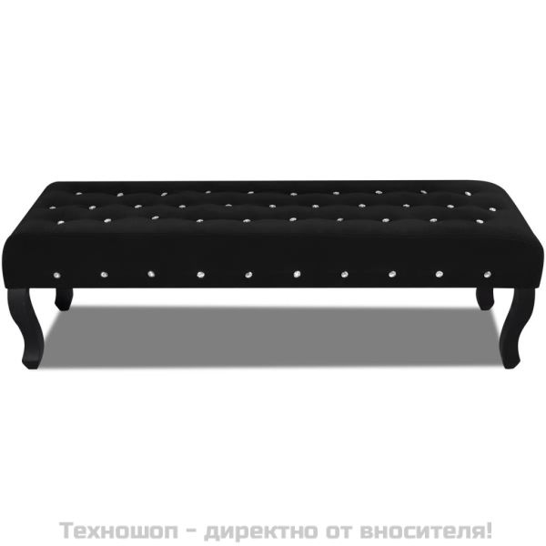 Пейка с черно кадифе и кристали