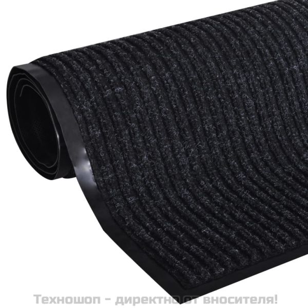 Изтривалка за врата, черна, 90 x 120 см, PVC