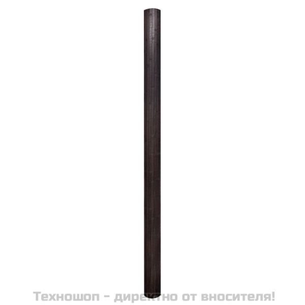 Параван за стая, тъмно кафяв бамбук, ширина 250 см, височина 165 см