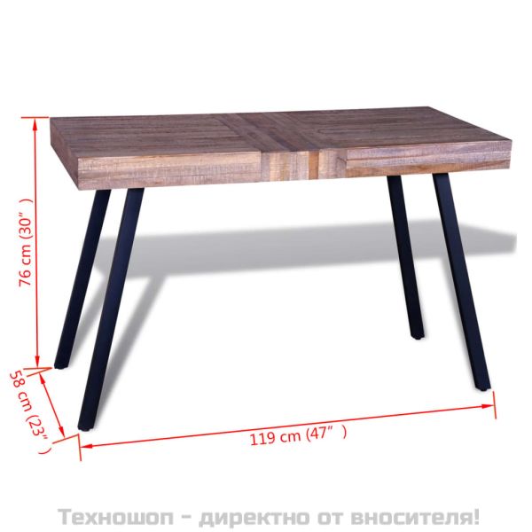 Маса от регенерирано тиково дърво
