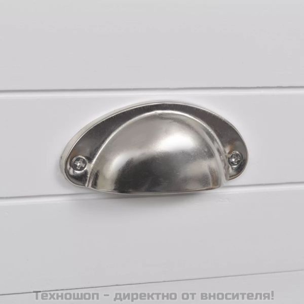 Нощни шкафче с чекмеджета, 2 бр, бели