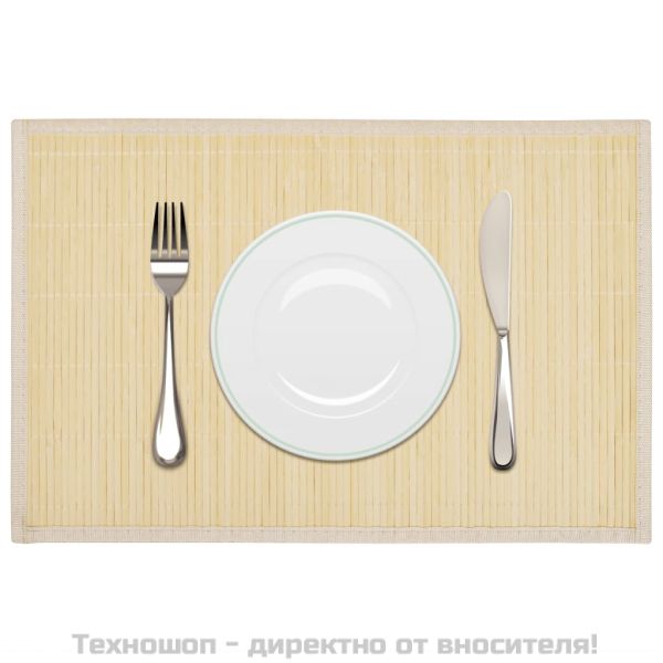 Бамбукови подложки за хранене 30 x 45 см, натурални - 6 бр