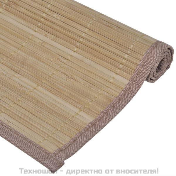 Бамбукови подложки за хранене 30 x 45 см, кафяви - 6 бр
