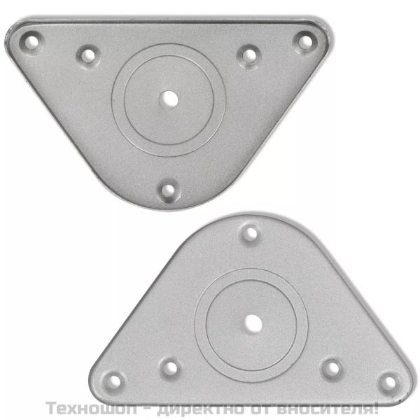 Крака за регулиране на височината на маси, 4 броя, хром, 870 мм