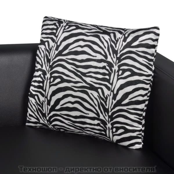 Фотьойл, черен, изкуствена кожа