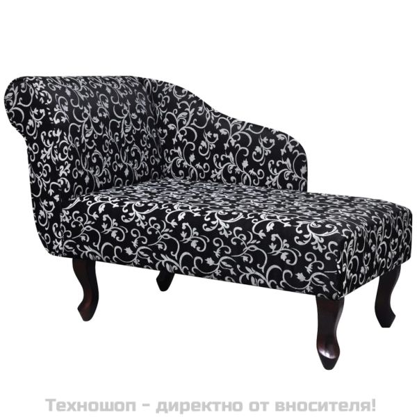 Кушетка, черно и бяло, текстил