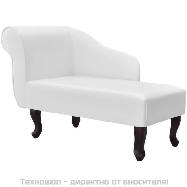 Кушетка, бяла, изкуствена кожа