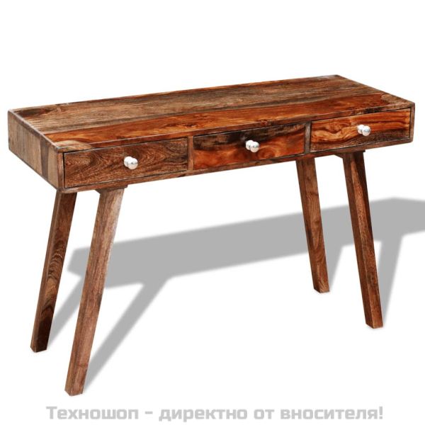 Конзолна маса с 3 чекмеджета, 76 см, акация масив