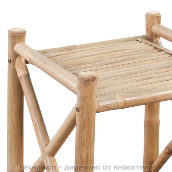 5-етажна квадратна бамбукова етажерка