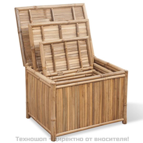Бамбукови кутии за съхранение, 3 броя