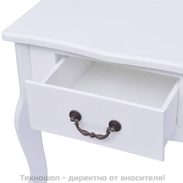 Нощни шкафчета, 2 бр, МДФ, бели