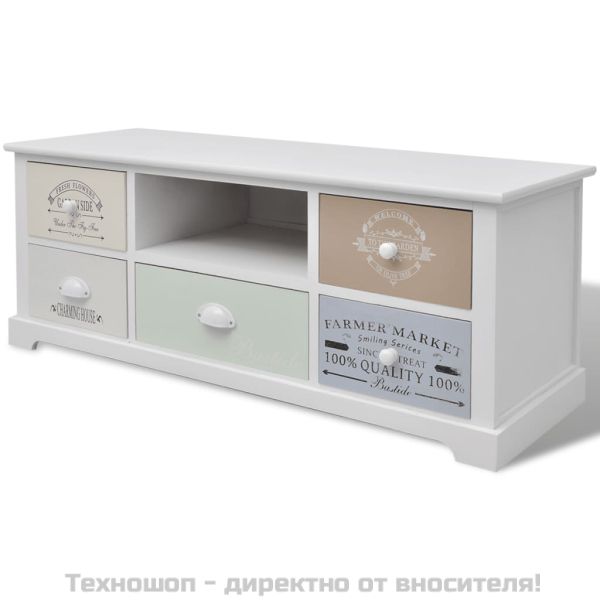 ТВ шкаф във френски стил, дърво