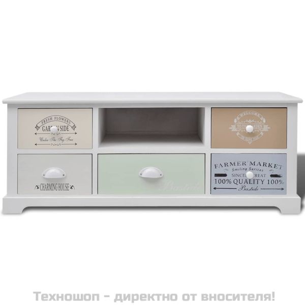 ТВ шкаф във френски стил, дърво