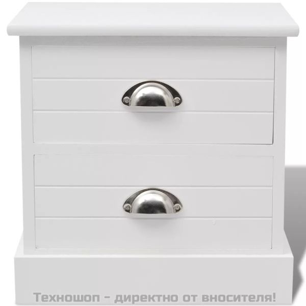 Френско нощно шкафче, бяло