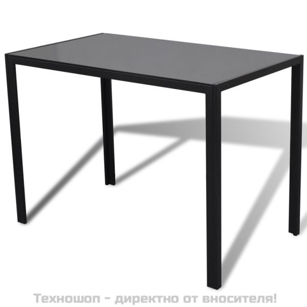 Трапезен комплект, 5 части, черен