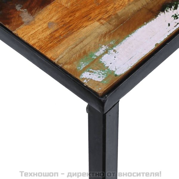 Маса за кафе, регенерирано дърво масив, 100x60x40 cм