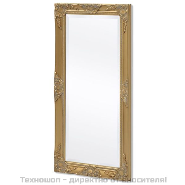 Стенно огледало, бароков стил, 100x50 см, златисто