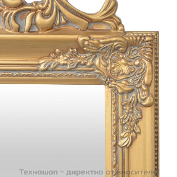 Стенно огледало, бароков стил, 160x40 см, златисто
