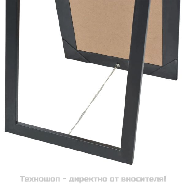 Стенно огледало, бароков стил, 160x40 см, черно