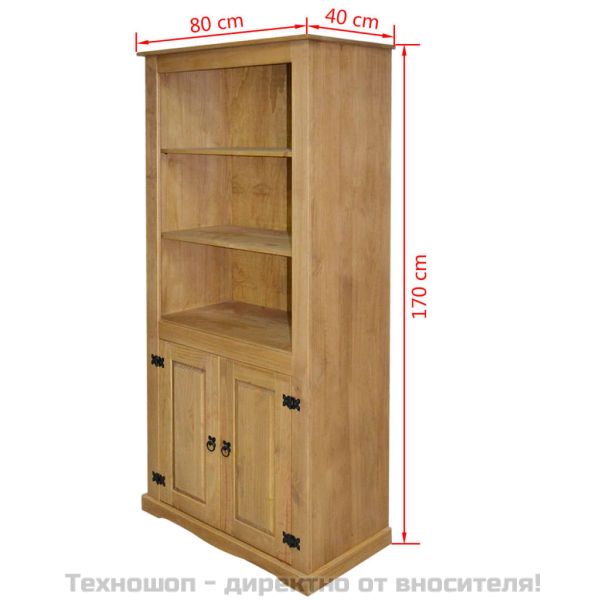 Бюфет, мексикански бор, стил Корона, 80x40x170 cм