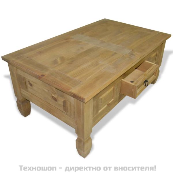 Маса за кафе, бор, мексикански стил “Корона“, 100x55x44 cм