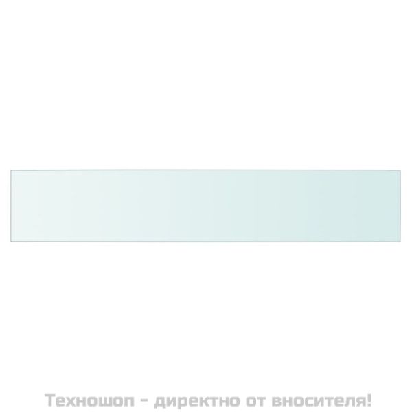 Плоча за рафт, прозрачно стъкло, 80 x 15 см