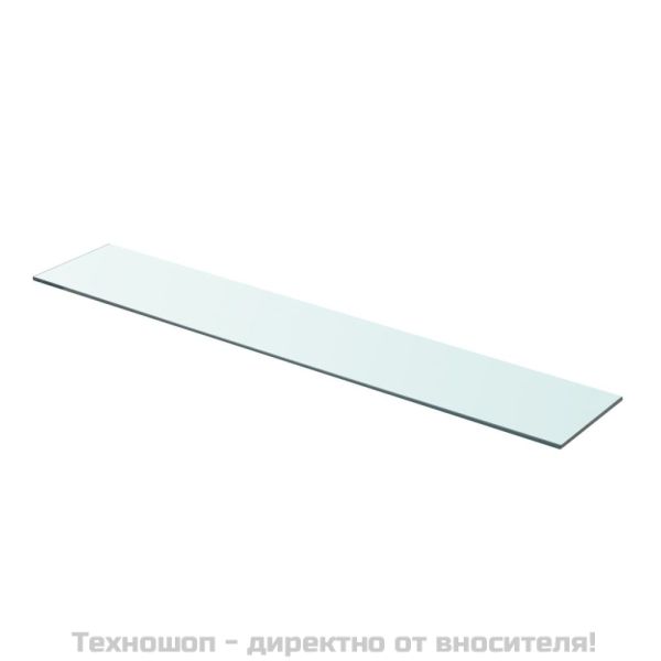 Плоча за рафт, прозрачно стъкло, 90 x 15 см