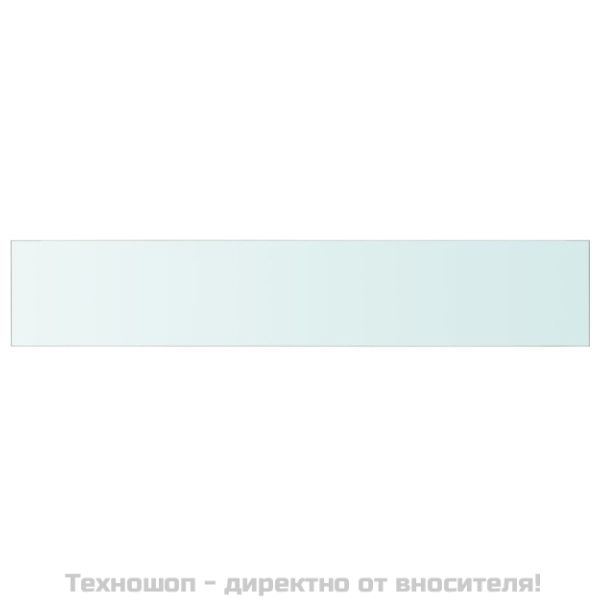 Плоча за рафт, прозрачно стъкло, 110 x 20 см