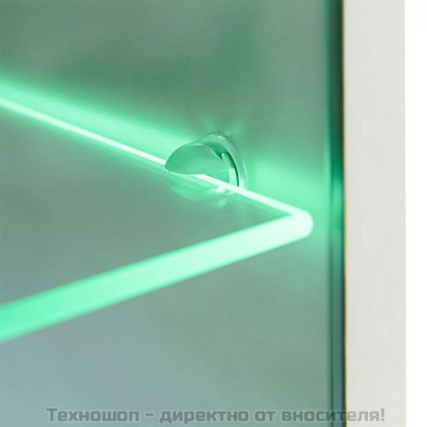 ТВ комплект шкафове, 5 части, с LED осветление, бял