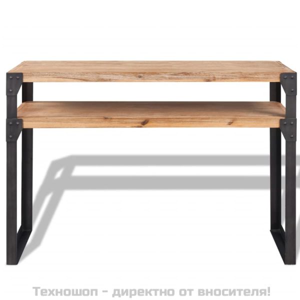 Конзолна маса, масивно акациево дърво, 120x40x85 cм