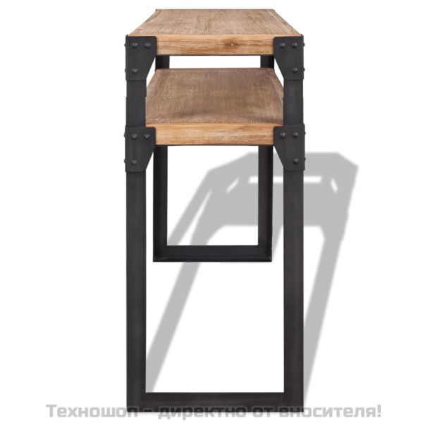 Конзолна маса, масивно акациево дърво, 120x40x85 cм