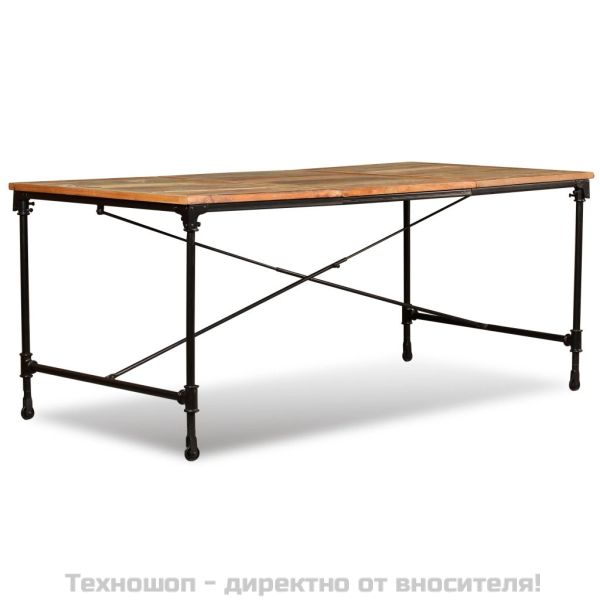 Трапезна маса, регенерирано дърво масив, 180 cм