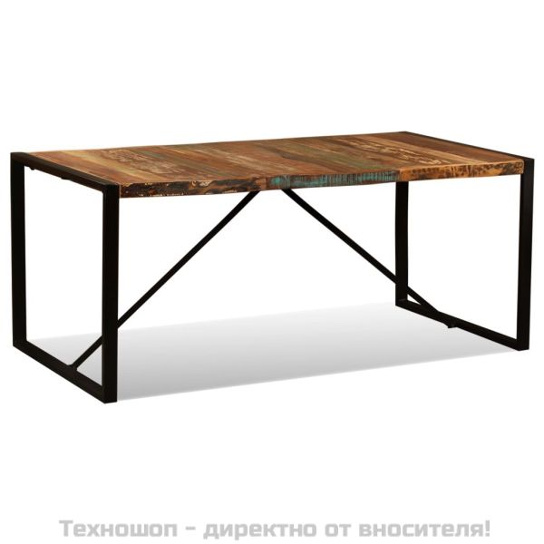 Трапезна маса, регенерирано дърво масив, 180 cм