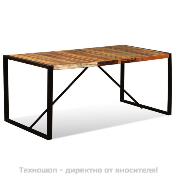 Трапезна маса, регенерирано дърво масив, 180 cм