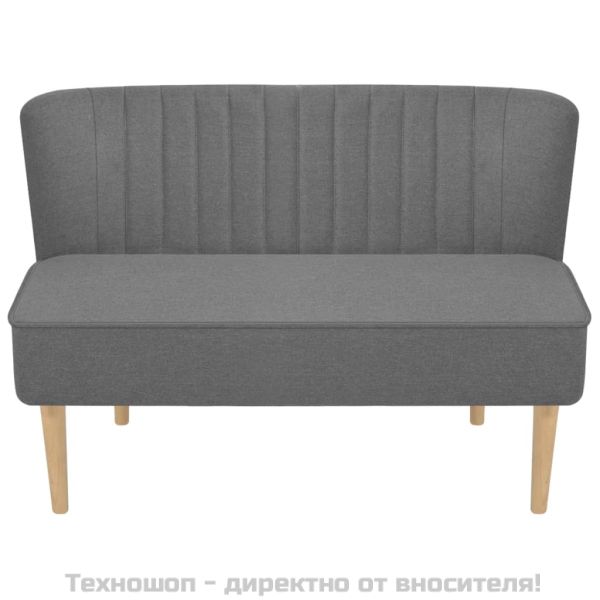 Диван, плат, 117x55,5x77 см, светлосив