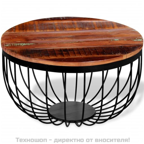 Маса за кафе, регенерирано дърво масив