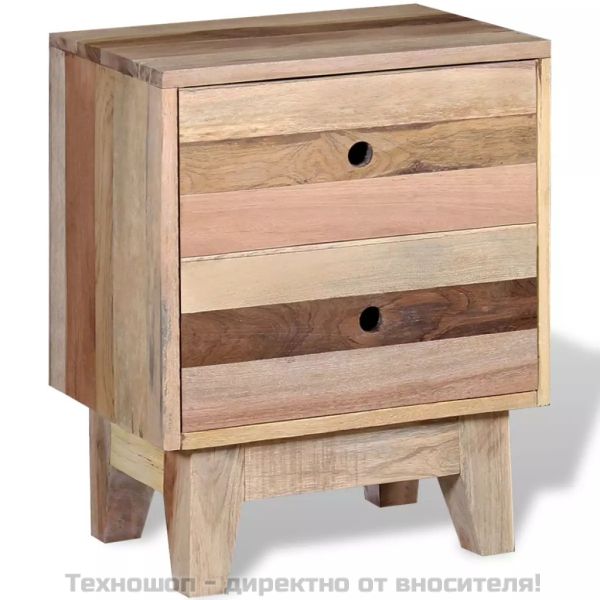 Нощно шкафче, регенерирано дърво масив