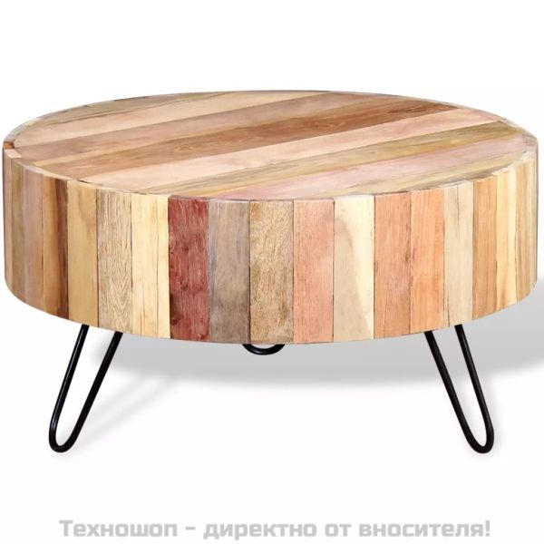 Маса за кафе, регенерирано дърво масив