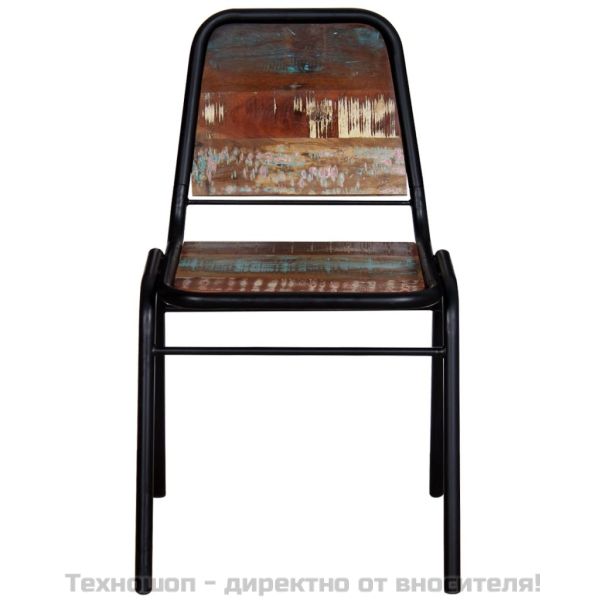 Трапезни столове, 2 бр, регенерирано дърво масив