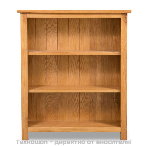 Библиотека с 3 рафта, 70x22,5x82 см, дъбов масив