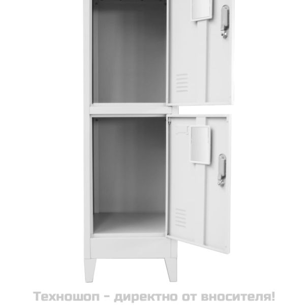 Заключващ се шкаф с 3 отделения, 38x45x180 cм