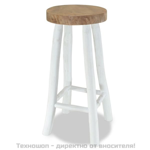 Бар табуретка, тиково дърво масив