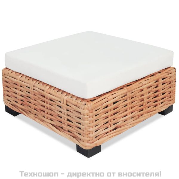 Комплект мека мебел, 18 части, естествен ратан