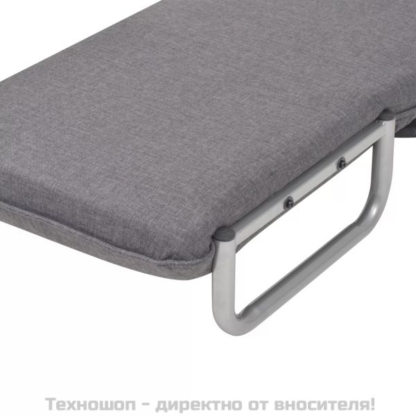 Въртящ се разтегателен фотьойл, тъмносив, текстил